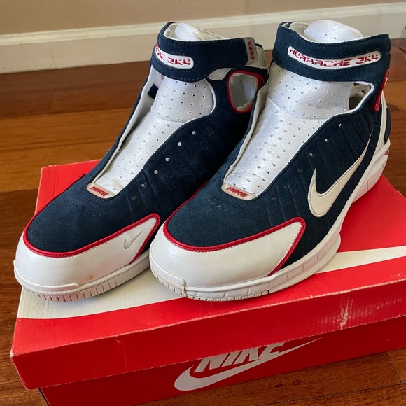 AV Nike Air Zoom Huarache 2K4 Navy White Red - Picture 2 of 7